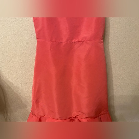 Red Valentino Dress Women Pink Taffeta Ruffle Hem - Picture 3 of 15